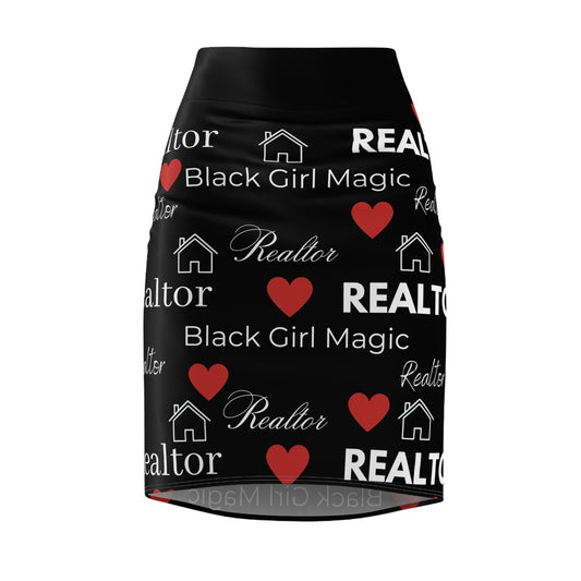 Black Girl Magic Realtor Women's Pencil Skirt