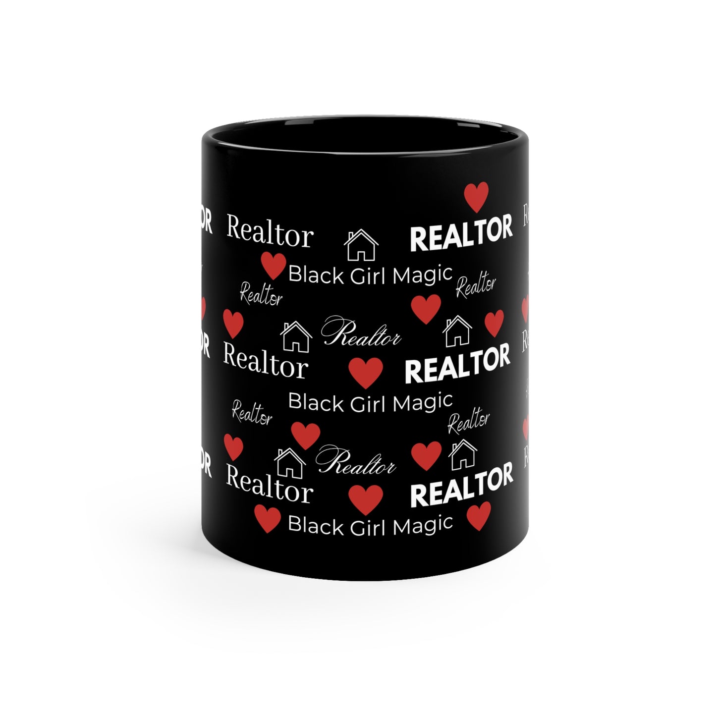 Black Girl Magic Realtor Love 11oz Black Mug